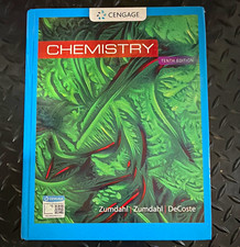 Cengage Chemistry 10th Edition Textbook by Zumdahl & DeCoste 2017 Hardcover picture