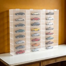 Car Display Case Acrylic 24 Pcs Diecast Model 1/24 Nascar Toy Wall Clear Cabinet picture