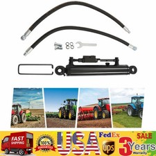 Hydraulic Top Link Cat 2-2 with Locking Block 9 11/16-28'' with 2x Hose Black US picture