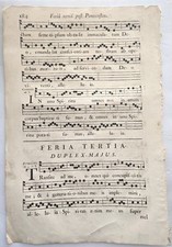 17TH C. VELLUM ANTIPHONAL MANUSCRIPT MUSIC LEAF LATIN - GREGORIAN CHANT picture