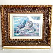 Sophisticated Antique Artwork Ornate Gilt Gold Frame 12x8 Collector’s Piece picture
