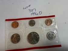 1996 D BU US Mint Set 1C 5C 10C 25C 50C in Mint Cellophane picture