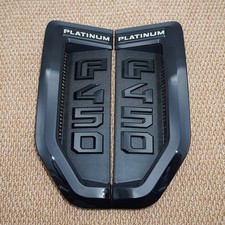 Black Fits For 17-22 F450 platinum Driver Passenger Fender Side Emblem Pair Set picture