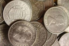 10 HALFCROWNS BULK LOT OF OLD BRITISH COINS picture