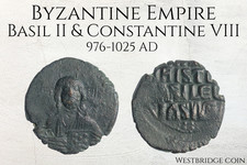 Basil II & Constantine VIII | Byzantine Empire, Follis | 976-1028 AD picture