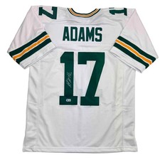 Autographed/Signed Davante Adams Green Bay White Jersey Beckett BAS COA picture