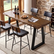 63” Solid Wood Bar Table Industrial Counter Height Table for Restaurant,Bar,Cafe picture