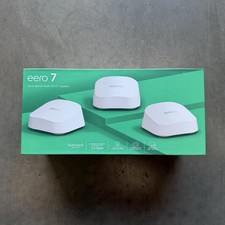 eero 7 Dual-Band MESH WI-FI SYSTEM (3-Pack), Up to 2.5Gbps, 6,000 sq.ft - White picture