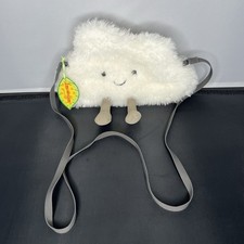 Jellycat Amuseables Plush Fluffy White Cloud Crossbody Shoulder Bag - WITH TAG picture