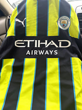 Manchester City Soccer Jersey men’s xl Authentic match day quality picture