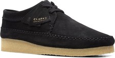 Clarks Originals Mens Weaver Oxfords Lace Up Shoes Black Suede 26165081 picture