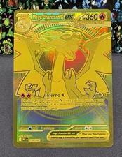 Mega Charizard X ex Gold Hyper Rare 130/094 Pokemon Phantasmal Flames Mint NM picture