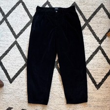 Noah NYC Double Pleated Corduroy Pants 34x30 Navy Blue Brisbane Moss picture