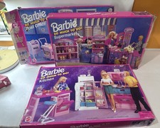 Vintage Barbie 1980s 90s Huge Playset Lot Supermarket Kitchen Post Office Mattel picture
