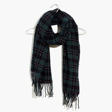 Madewell NWT $55 Beattie Plaid Wool Blend Warm Soft Cozy Tartan Scarf picture
