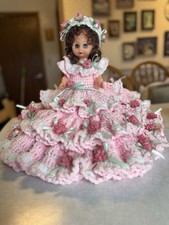Vintage Handmade Homemade Crocheted Doll, Large Beautiful One Of A Kind picture