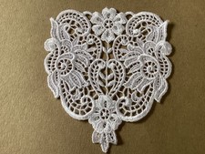 11 PC GORGEOUS OFF WHITE FLORAL RAYON VENICE MEDALLION APPLIQUE picture