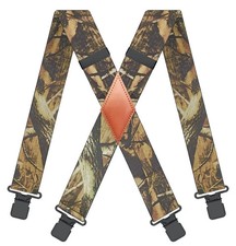 MENDENG Camo Suspenders for Men Heavy Duty Clips Hunting Work Adjustable Braces picture