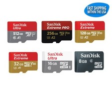 Sandisk Micro SD Card 128GB 256GB 512GB 1TB Extreme Pro Ultra Memory Cards lot picture
