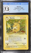 Raichu 14/62 Holo Fossil Pokemon CGC 7.5 Near Mint+ picture