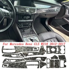 For Benz CLS W218 Forged Carbon Fiber black Pattern Interior DIY TrimDecals picture