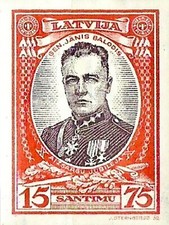 [OOS] Latvia #Mi202B MH 1932 Aizsargi Militia General Janis Balodis [B91] picture