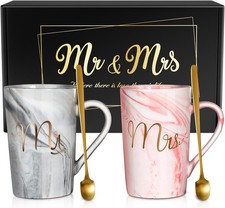 Wedding Gifts for Couples 2026 Mr and Mrs Mug Set Bridal Shower Engagement Ch... picture