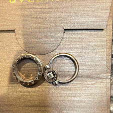 AUTHENTIC BVLGARI B.ZERO1 Ring Set – 2 Rings – Diamond – 18K White Gold – $3,995 picture