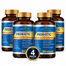 4 Bottles Probiotic 100 Billion CFU 100 Capsules Each Gut Health Wellness picture