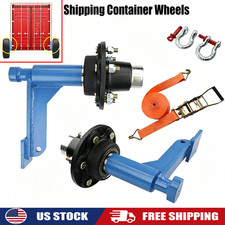 2 Pack 8800lbs Heavy Duty Shipping Container Wheels 6 x 5.5 Lug Axle Wheel Kit picture