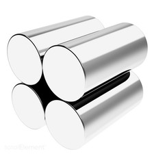 1/2 x 1 Inch Neodymium Rare Earth Cylinder/Rod Magnets N42 (4 Pack) picture