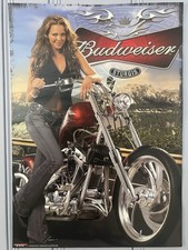 2 Budweiser Sturgis/America Motorcycle Babe Posters picture