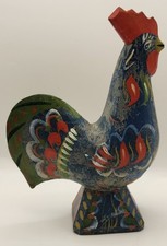 Vintage Swedish Dala Rooster Wood Figurine Olsson 7