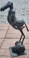 Vintage OOAK Assemblage Bird Sculpture Upcycled Biomechanical Hardware Art 20