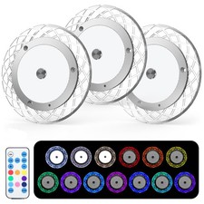 BlueFire RV LED Ceiling Dome Lights 600LM Dimmer Multi-Color Camper Van 3-Pack picture