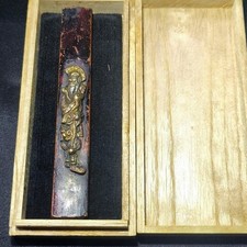 Antique Japanese Kozuka Knife Handle Edo Period Nanban Inlay Estate Antique picture