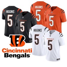 New Bengals Men's/Youth #5 Tee Higgins Game Player All Stitched Jersey S-XXXL+ picture