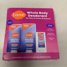 Lume Whole Body Deodorant Smooth Solid Soft Powder 3 Pack picture