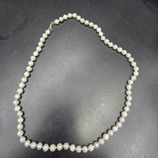 Genuine Freshwater Pearl Handknotted Strand Necklace with Silver Lobster picture