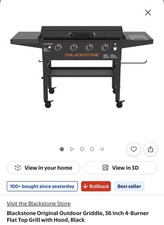 36” Blackstone Grill With Hood Cover New picture