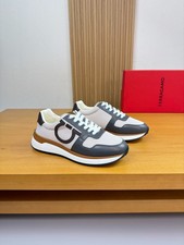 Salvatore Ferragamo White Mesh Sneakers Casual Runner Shoes EU 39-44 picture