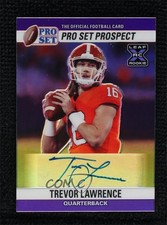 2021 Leaf Pro Set Metal Purple Rainbow 10/50 Trevor Lawrence Rookie Auto RC 1t3 picture