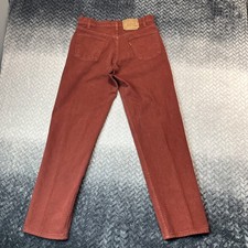 VTG Levi's 555 Red Jeans 32x32 USA RARE Relaxed Fit Straight Orange Tab 80s 90s picture