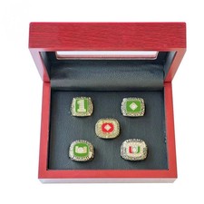 5PCS Miami Hurricanes (1983 1987 1989 1991 2001)Years  NCAA Championship Rings picture