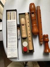 Vintage Wooden Recorders Lot of 2 : Moeck Flauto Dolce & Hohner Konzert  picture
