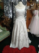 Zuri For Impressions Silver Intricate Embroidery Ballgown Wedding Dress Drop... picture