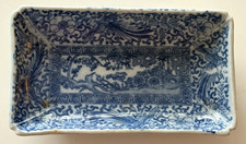 CHINESE BLUE WHITE PORCELAIN RECTANGLE DISH 18th - 19th CENTURY picture