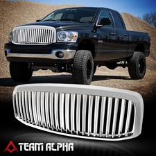 Fits 2006-2008 Ram 1500/3500 Glossy Chrome [Vertical Billet] Front Bumper Grille picture