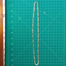 14K Yellow Gold Figaro Chain Necklace 13.01g ~24