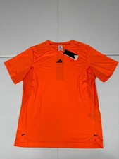 Adidas FreeLift Airchill T-Shirt Mens Orange Crew Neck Tennis Performance KE9939 picture